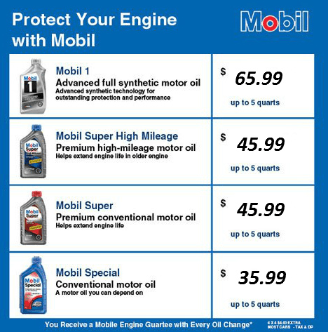 Mobil 1 Specials - Rapido Repair