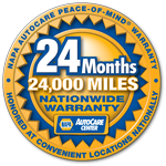 24 Months / 24,000 Miles Nationwide Warranty badge - Rapido Repair
